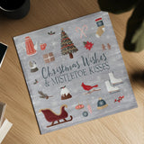 Christmas Cheer I by Laura Marshall. Shown as a detailed flat fine art print, highlighting archival giclee quality. Available as an archival giclee rolled canvas, fine art paper, or poster print. SKU 38765a.
