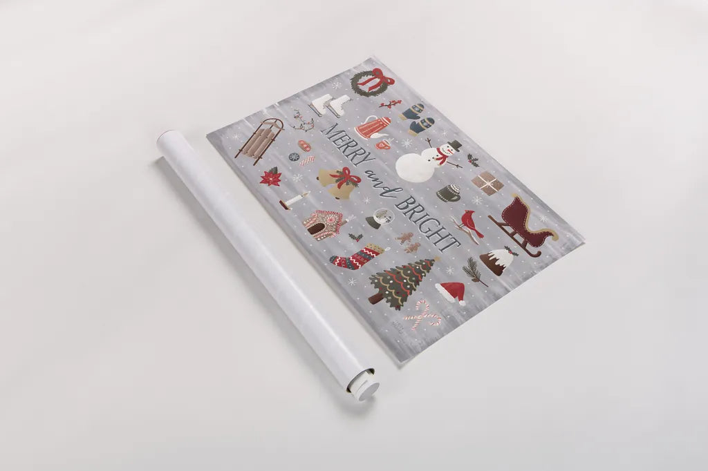 Christmas Cheer III by Laura Marshall. shown as a rolled paper print. Available as archival giclee rolled canvas, fine art paper, or poster print. SKU 38767i.