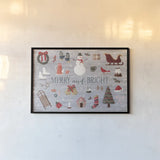 Christmas Cheer III by Laura Marshall. shown as a paper print in a black flame. Available as a archival giclee rolled canvas, fine art paper, or poster print. SKU 38767i.