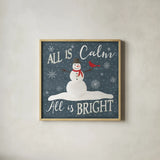 Christmas Cheer IV by Laura Marshall. Shown in a natural wood glass frame for a timeless modern aesthetic. Available as an archival giclee rolled canvas, fine art paper, or poster print. SKU 38768a.