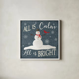Christmas Cheer IV by Laura Marshall. Shown in a crisp white glass frame for a clean and minimalist style. Available as an archival giclee rolled canvas, fine art paper, or poster print. SKU 38768a.