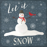 Christmas Cheer IV Let it Snow by Laura Marshall. SKU 65638a. Archival Giclee Fine art print for wall decor.