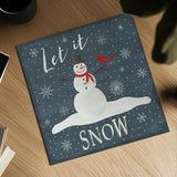 Christmas Cheer IV Let it Snow by Laura Marshall. Shown as a detailed flat fine art print, highlighting archival giclee quality. Available as an archival giclee rolled canvas, fine art paper, or poster print. SKU 65638a.