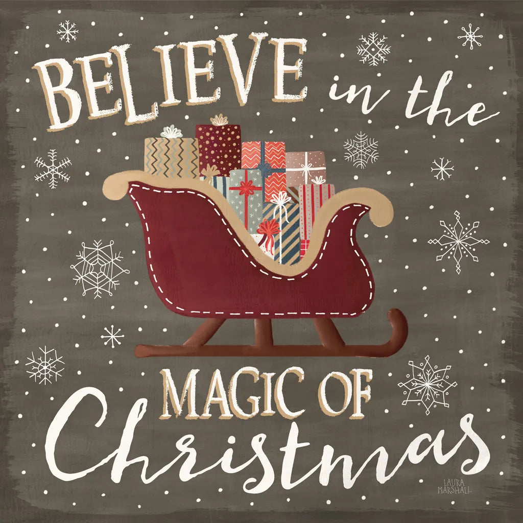 Christmas Cheer V by Laura Marshall. SKU 38769a. Archival Giclee Fine art print for wall decor.