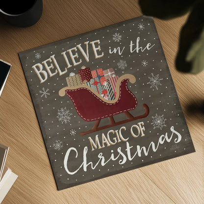 Christmas Cheer V by Laura Marshall. Shown as a detailed flat fine art print, highlighting archival giclee quality. Available as an archival giclee rolled canvas, fine art paper, or poster print. SKU 38769a.