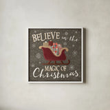 Christmas Cheer V by Laura Marshall. Shown in a crisp white glass frame for a clean and minimalist style. Available as an archival giclee rolled canvas, fine art paper, or poster print. SKU 38769a.