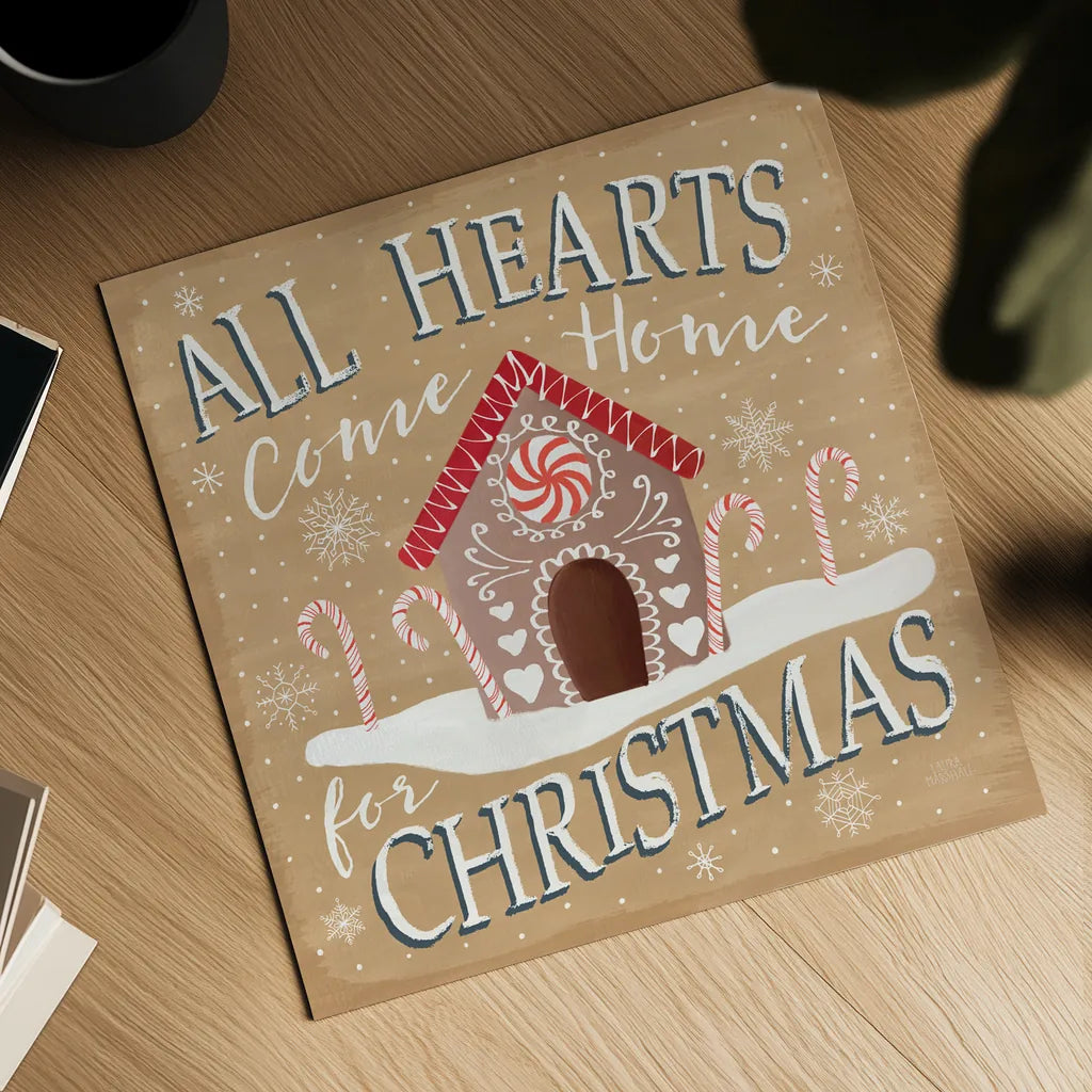 Christmas Cheer VII by Laura Marshall. Shown as a detailed flat fine art print, highlighting archival giclee quality. Available as an archival giclee rolled canvas, fine art paper, or poster print. SKU 38771a.