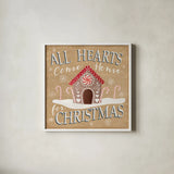 Christmas Cheer VII by Laura Marshall. Shown in a crisp white glass frame for a clean and minimalist style. Available as an archival giclee rolled canvas, fine art paper, or poster print. SKU 38771a.