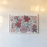 Christmas Reverie VI by Laura Marshall. shown as a paper print in a white frame. Available as a archival giclee rolled canvas, fine art paper, or poster print. SKU 99623i.