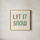 Christmas Sentiments III by Laura Marshall. Shown in a natural wood glass frame for a timeless modern aesthetic. Available as an archival giclee rolled canvas, fine art paper, or poster print. SKU 58581a.