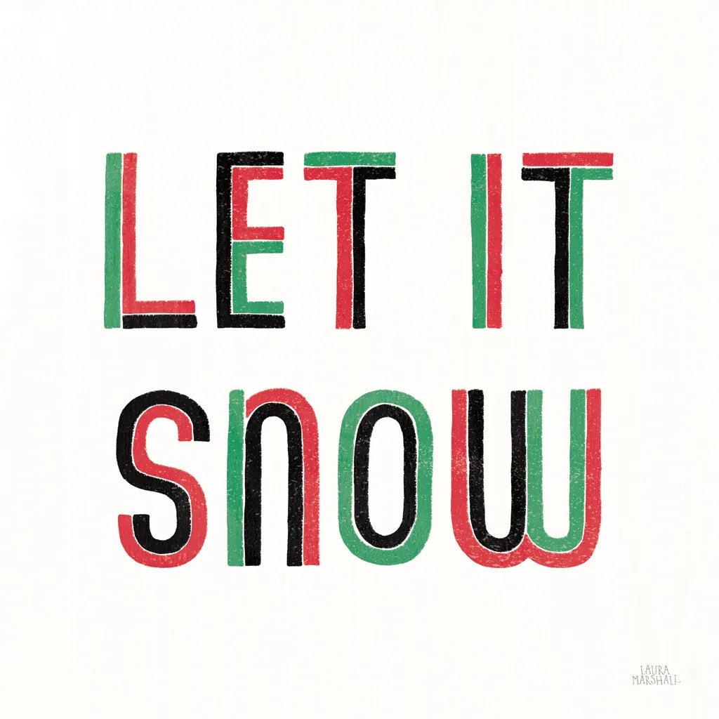 Christmas Sentiments III Black by Laura Marshall. SKU 65280a. Archival Giclee Fine art print for wall decor.