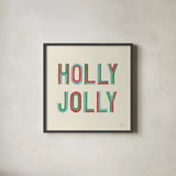 Christmas Sentiments IV by Laura Marshall. Shown in a sleek black glass frame for a contemporary gallery look. Available as an archival giclee rolled canvas, fine art paper, or poster print. SKU 58582a.