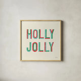 Christmas Sentiments IV by Laura Marshall. Shown in a natural wood glass frame for a timeless modern aesthetic. Available as an archival giclee rolled canvas, fine art paper, or poster print. SKU 58582a.