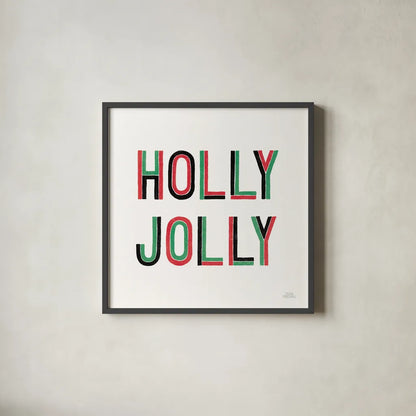 Christmas Sentiments IV Black by Laura Marshall. Shown in a sleek black glass frame for a contemporary gallery look. Available as an archival giclee rolled canvas, fine art paper, or poster print. SKU 65281a.