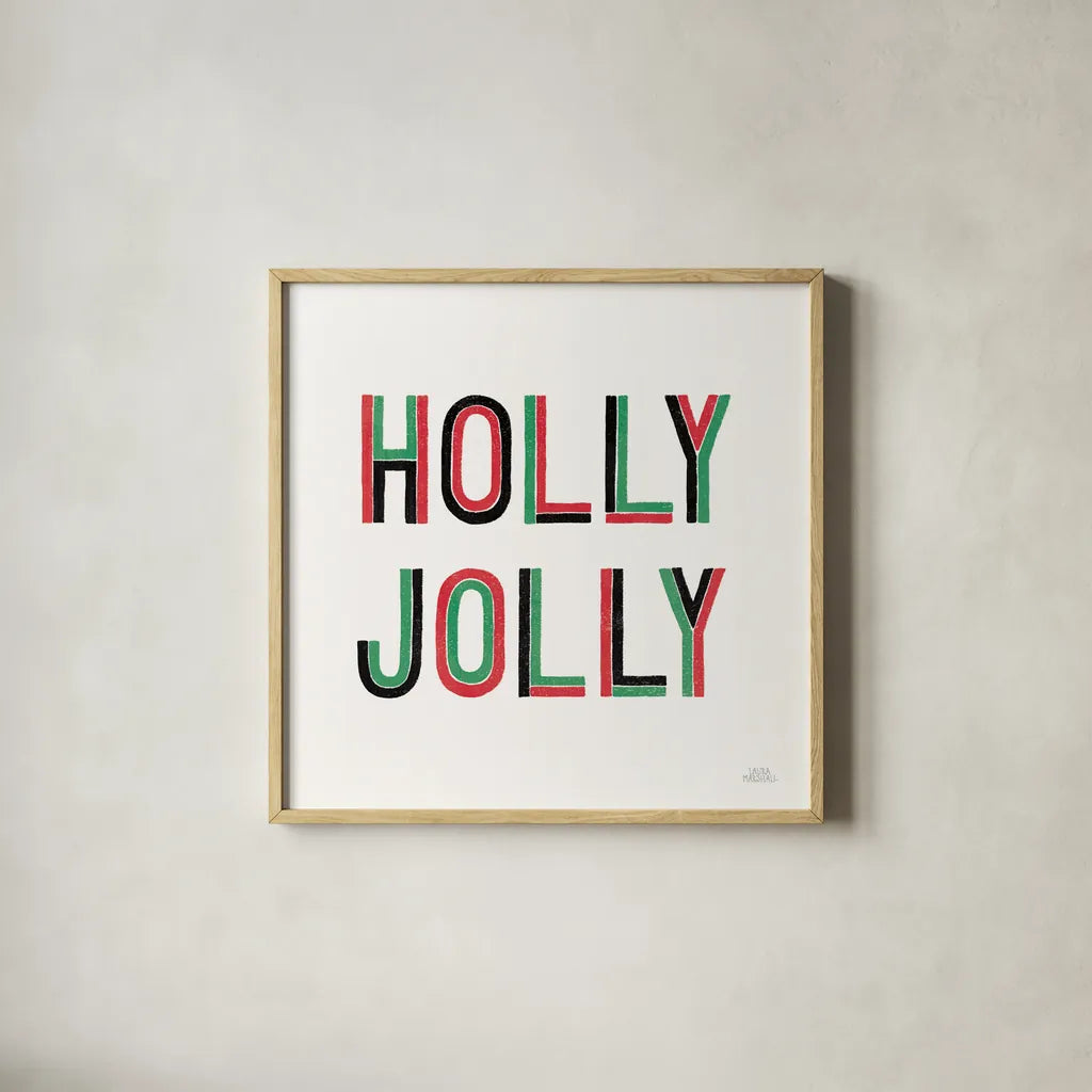 Christmas Sentiments IV Black by Laura Marshall. Shown in a natural wood glass frame for a timeless modern aesthetic. Available as an archival giclee rolled canvas, fine art paper, or poster print. SKU 65281a.