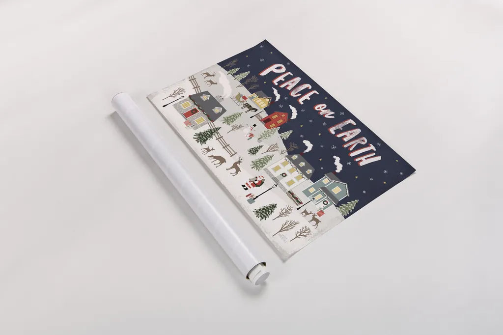 Christmas Village II by Laura Marshall. shown as a rolled paper print. Available as archival giclee rolled canvas, fine art paper, or poster print. SKU 48501i.