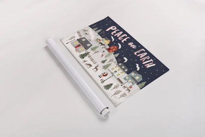 Christmas Village II by Laura Marshall. shown as a rolled paper print. Available as archival giclee rolled canvas, fine art paper, or poster print. SKU 48501i.