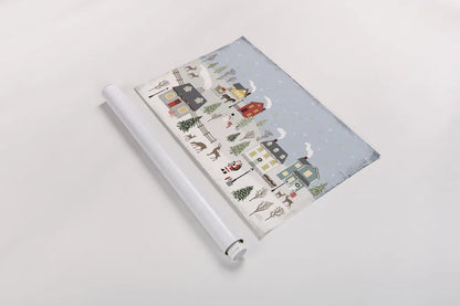 Christmas Village II Day by Laura Marshall. shown as a rolled paper print. Available as archival giclee rolled canvas, fine art paper, or poster print. SKU 68093i.