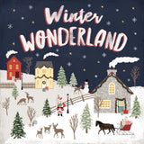 Christmas Village III by Laura Marshall. SKU 48502a. Archival Giclee Fine art print for wall decor.
