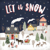 Christmas Village IV by Laura Marshall. SKU 48503a. Archival Giclee Fine art print for wall decor.