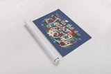Christmas Wishes II Dark by Laura Marshall. shown as a rolled paper print. Available as archival giclee rolled canvas, fine art paper, or poster print. SKU 67518i.