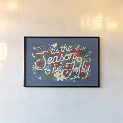 Christmas Wishes II Dark by Laura Marshall. shown as a paper print in a black flame. Available as a archival giclee rolled canvas, fine art paper, or poster print. SKU 67518i.