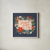 Christmas Wishes V by Laura Marshall. Shown in a crisp white glass frame for a clean and minimalist style. Available as an archival giclee rolled canvas, fine art paper, or poster print. SKU 66387a.