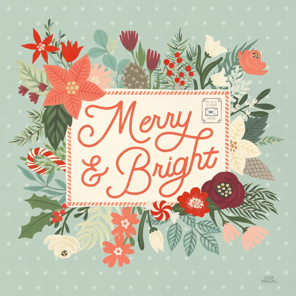 Christmas Wishes VI by Laura Marshall. SKU 66388a. Archival Giclee Fine art print for wall decor.