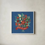 Christmas Wishes VIII Dark by Laura Marshall. Shown in a crisp white glass frame for a clean and minimalist style. Available as an archival giclee rolled canvas, fine art paper, or poster print. SKU 67523a.