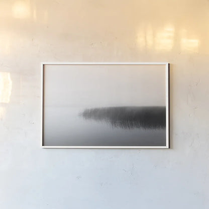 Clyde River by Laura Marshall. shown as a paper print in a white frame. Available as a archival giclee rolled canvas, fine art paper, or poster print. SKU 64397i.