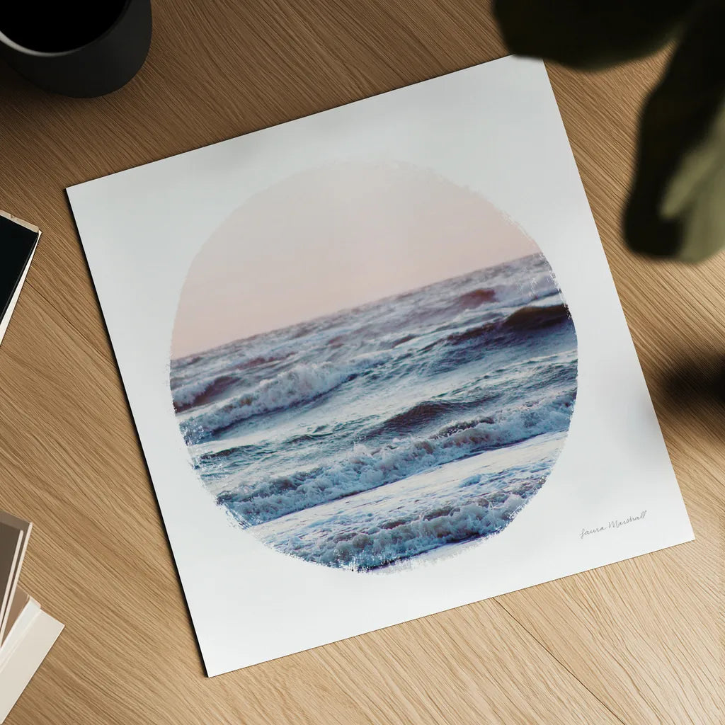 Coastal Colors I by Laura Marshall. Shown as a detailed flat fine art print, highlighting archival giclee quality. Available as an archival giclee rolled canvas, fine art paper, or poster print. SKU 47124a.