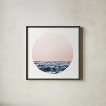 Coastal Colors II by Laura Marshall. Shown in a sleek black glass frame for a contemporary gallery look. Available as an archival giclee rolled canvas, fine art paper, or poster print. SKU 47125a.
