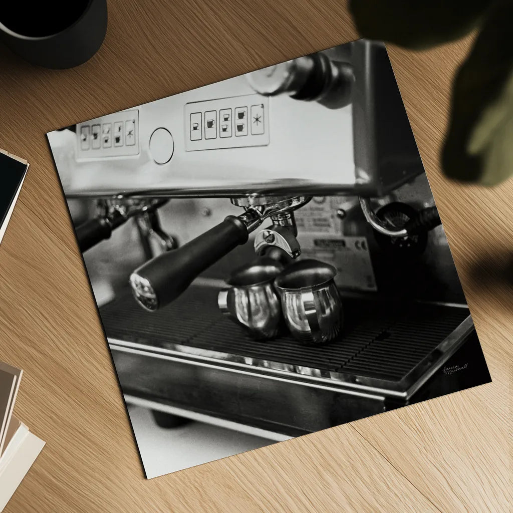 Coffeehouse I Crop by Laura Marshall. Shown as a detailed flat fine art print, highlighting archival giclee quality. Available as an archival giclee rolled canvas, fine art paper, or poster print. SKU 16597a.