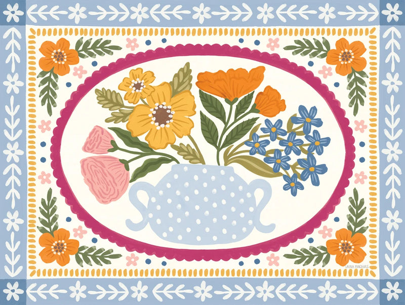Cottage Blooms I by Laura Marshall