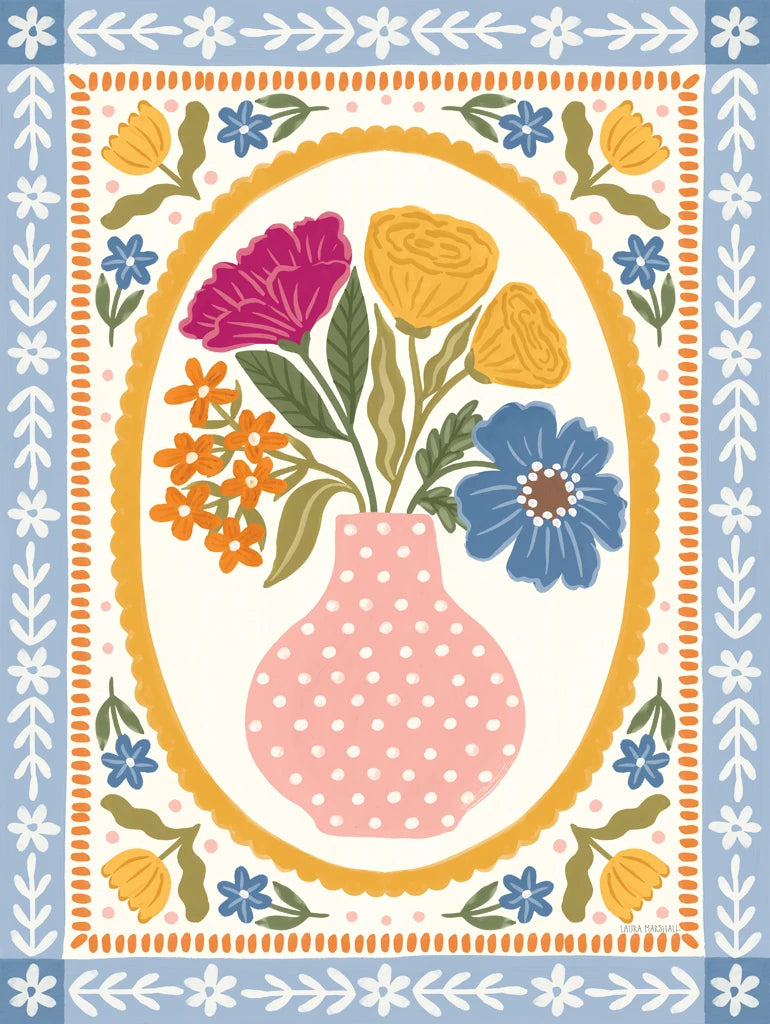 Cottage Blooms II by Laura Marshall