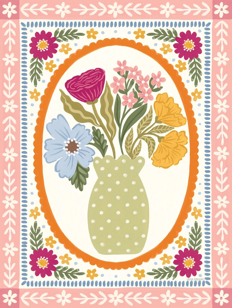 Cottage Blooms III by Laura Marshall