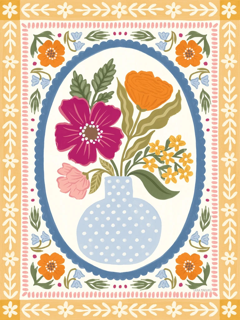 Cottage Blooms IV by Laura Marshall