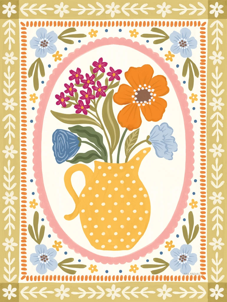 Cottage Blooms V by Laura Marshall