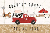 Country Roads I by Laura Marshall. SKU 46821i. Archival Giclee Fine art print for wall decor.
