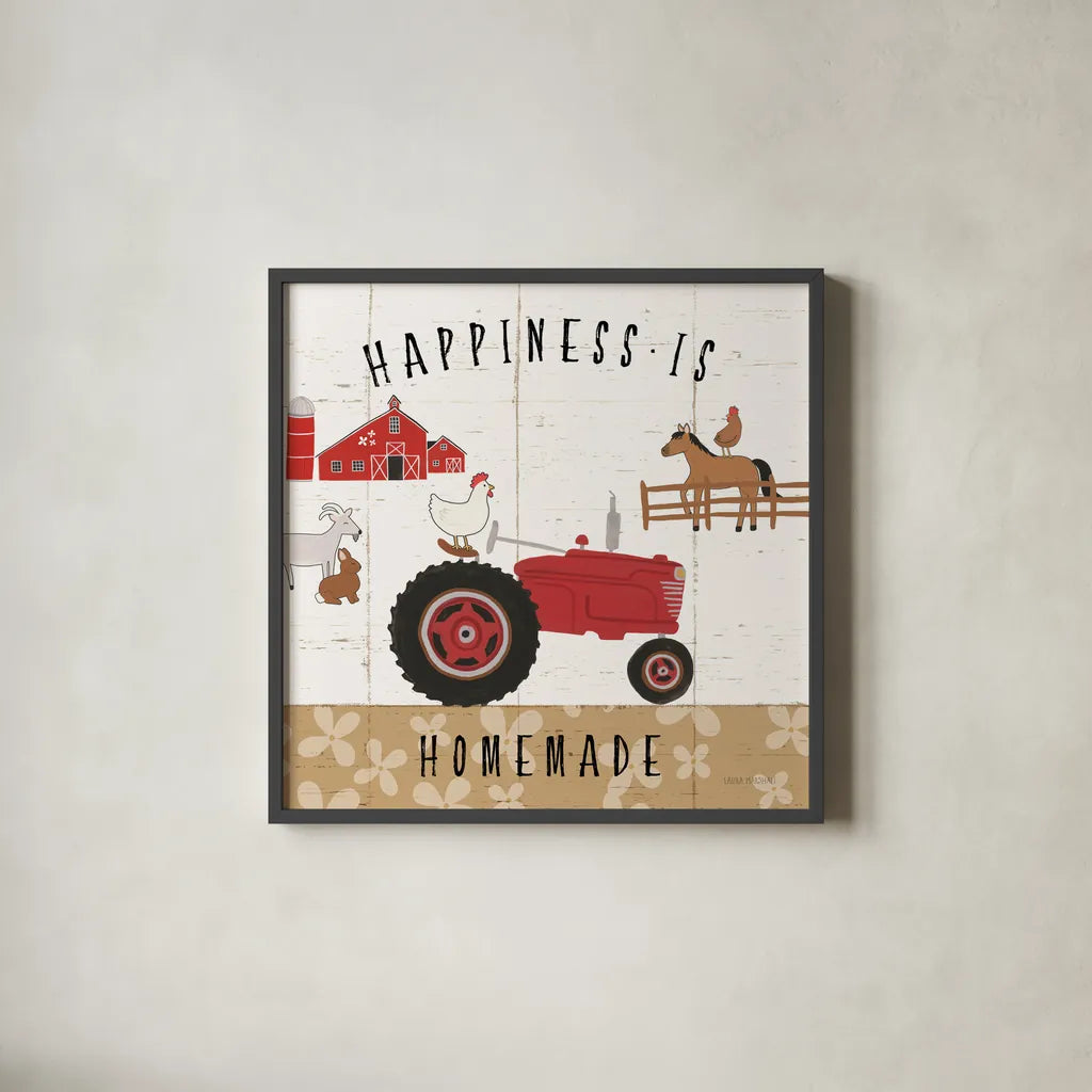 Country Roads II by Laura Marshall. Shown in a sleek black glass frame for a contemporary gallery look. Available as an archival giclee rolled canvas, fine art paper, or poster print. SKU 46822a.