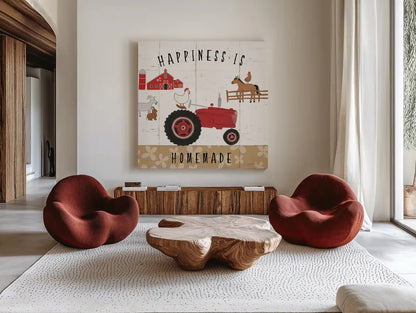 Country Roads II by Laura Marshall. Shown as extra-large giant wall art in a modern living room. Available as an archival giclee rolled canvas, fine art paper, or poster print. SKU 46822a.