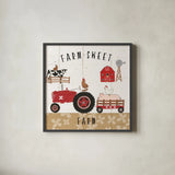Country Roads V by Laura Marshall. Shown in a sleek black glass frame for a contemporary gallery look. Available as an archival giclee rolled canvas, fine art paper, or poster print. SKU 46825a.
