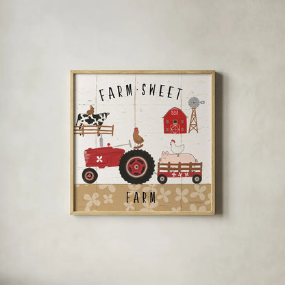 Country Roads V by Laura Marshall. Shown in a natural wood glass frame for a timeless modern aesthetic. Available as an archival giclee rolled canvas, fine art paper, or poster print. SKU 46825a.