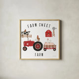 Country Roads V v2 by Laura Marshall. Shown in a natural wood glass frame for a timeless modern aesthetic. Available as an archival giclee rolled canvas, fine art paper, or poster print. SKU 101779a.