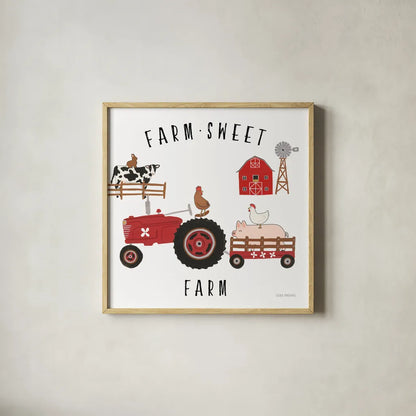 Country Roads V v2 by Laura Marshall. Shown in a natural wood glass frame for a timeless modern aesthetic. Available as an archival giclee rolled canvas, fine art paper, or poster print. SKU 101779a.