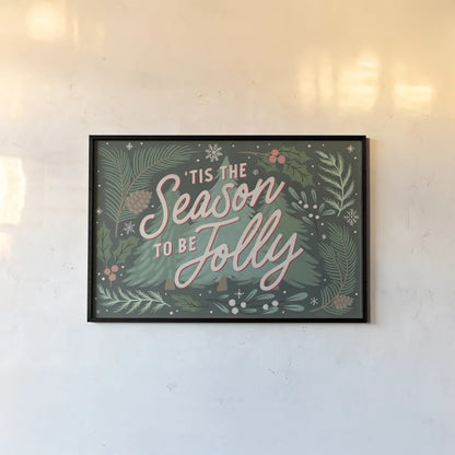 Cozy Christmas I by Laura Marshall. shown as a paper print in a black flame. Available as a archival giclee rolled canvas, fine art paper, or poster print. SKU 88766i.