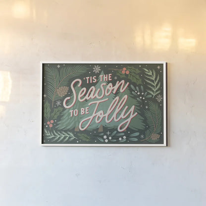 Cozy Christmas I by Laura Marshall. shown as a paper print in a white frame. Available as a archival giclee rolled canvas, fine art paper, or poster print. SKU 88766i.