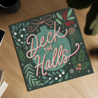 Cozy Christmas II by Laura Marshall. Shown as a detailed flat fine art print, highlighting archival giclee quality. Available as an archival giclee rolled canvas, fine art paper, or poster print. SKU 88767a.