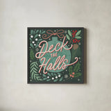 Cozy Christmas II by Laura Marshall. Shown in a sleek black glass frame for a contemporary gallery look. Available as an archival giclee rolled canvas, fine art paper, or poster print. SKU 88767a.