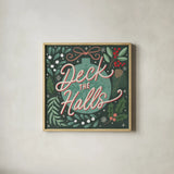 Cozy Christmas II by Laura Marshall. Shown in a natural wood glass frame for a timeless modern aesthetic. Available as an archival giclee rolled canvas, fine art paper, or poster print. SKU 88767a.